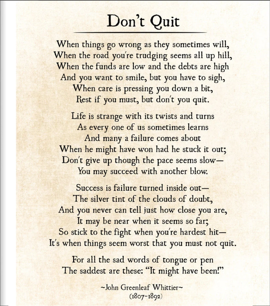 Don't Quit